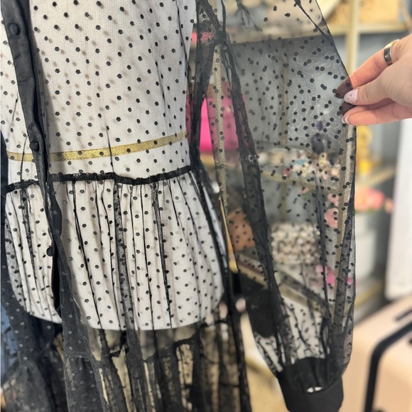 SHEIN SXY Dobby Mesh Dress Semi-Sheer Dress - Picture 3 of 5